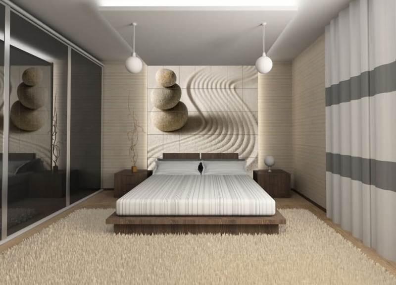 Дизайн спальни с фотообоями