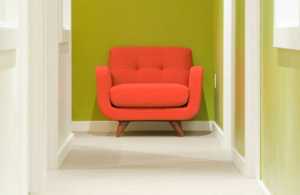 зеленый с красным коридор дизайн